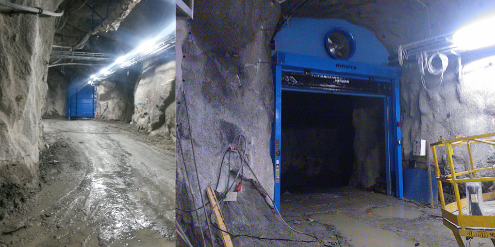 Porte flessibili rapide per la ventilazione delle gallerie delle miniere