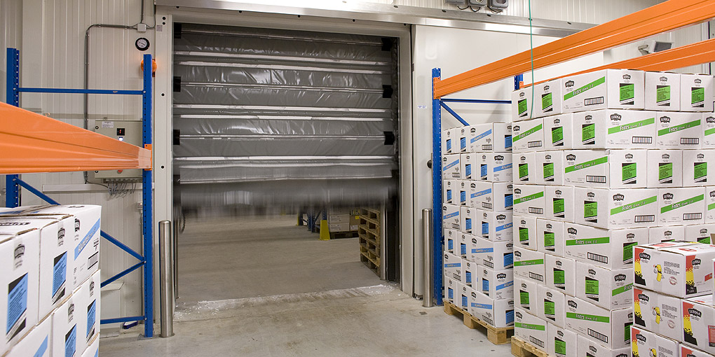 High performance high speed flexible cold storage doors